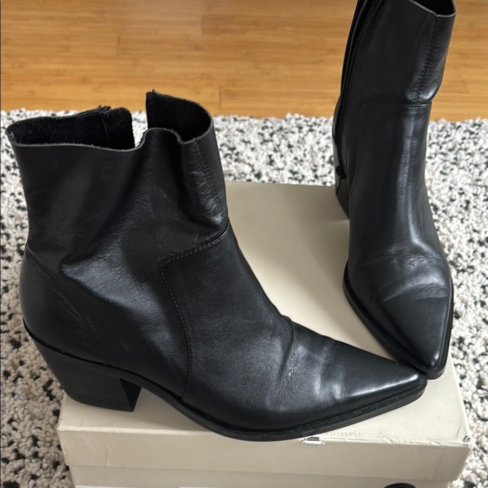 Tony Bianco Black Ankle Booties with Sleek Design
